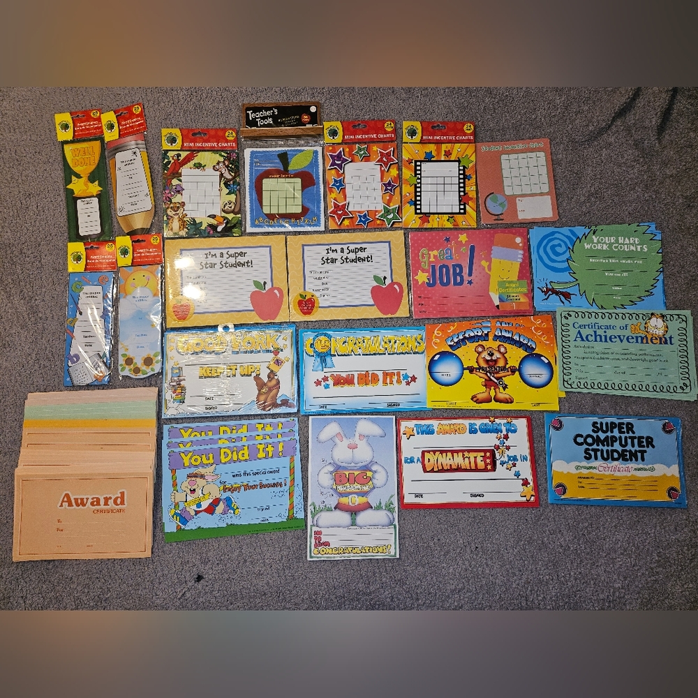 Student Reward Coupons Incentive Charts Certificates Teacher Materials